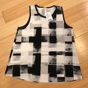 Anthropologie 9-H15 STCL B&W Sleeveless Top
