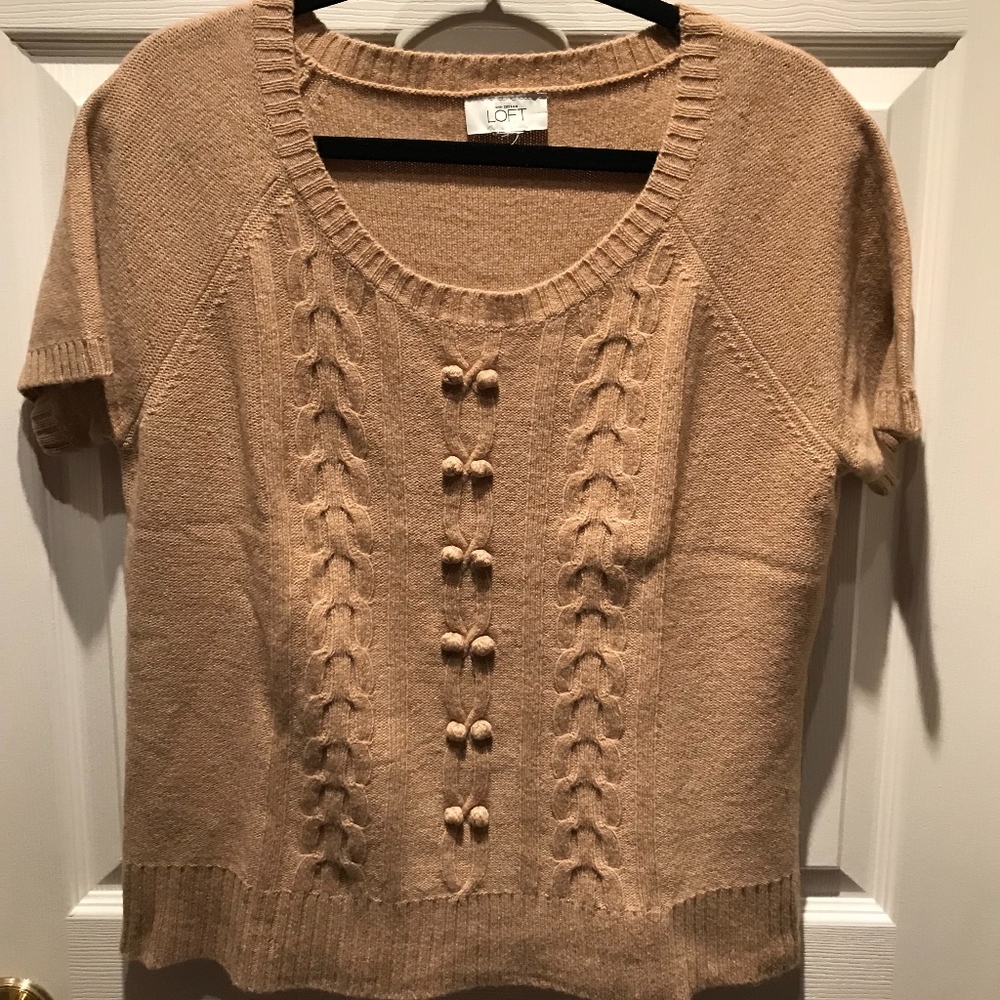 Ann Taylor Loft wool blend camel colored Sweater