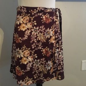 Vintage Floral Wrap Skirt