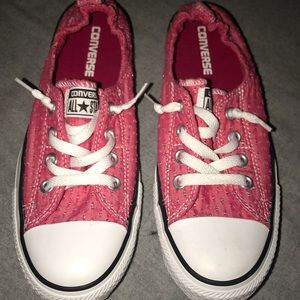 Red/pink converse shoes! New! Size 9 women’s