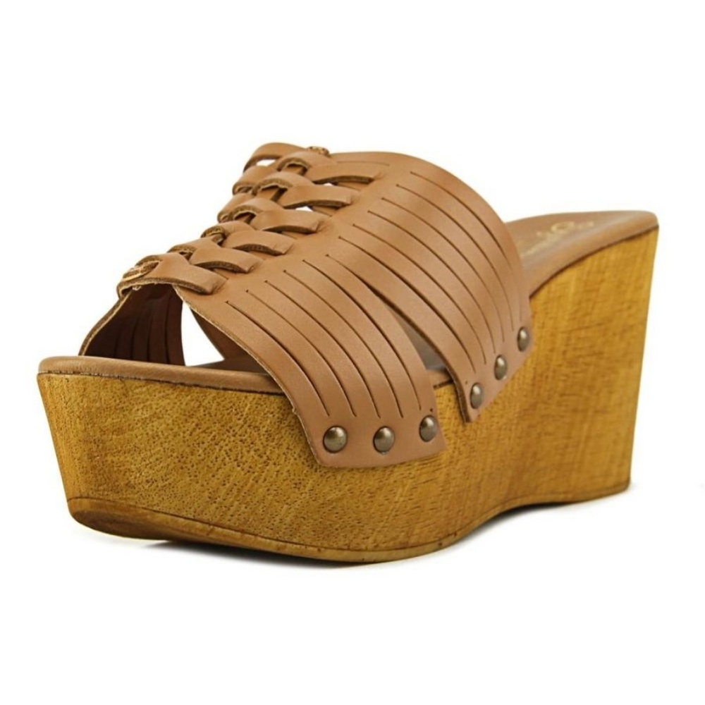 SEYCHELLES | AWE tan leather wedge