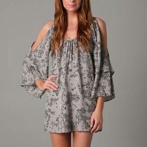 Parker Silk Cold Shoulder Dress