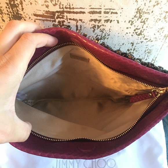 GORGEOUS! Jimmy Choo Python Crystal Clutch - Picture 6 of 8