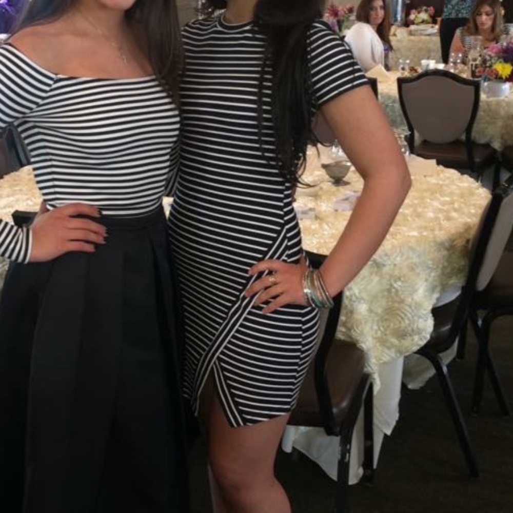 Striped mini dress