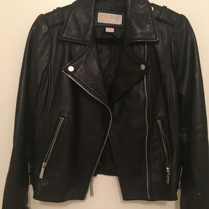Black Michael Kors Leather Jacket