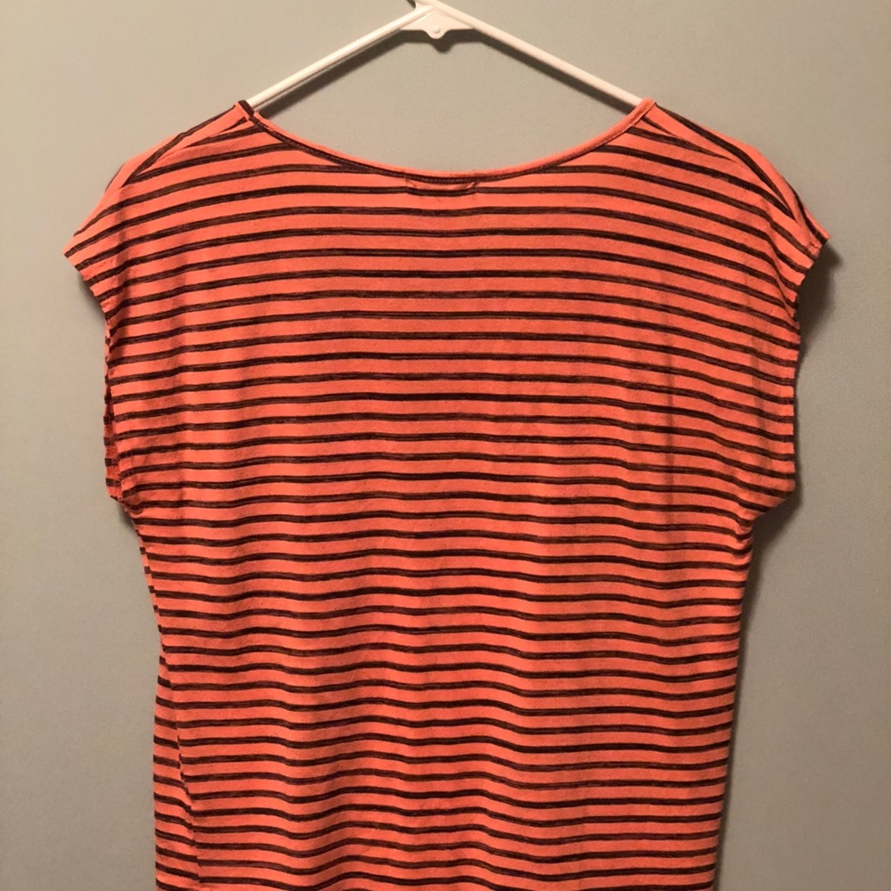 Light Orange & Black Striped Shirt