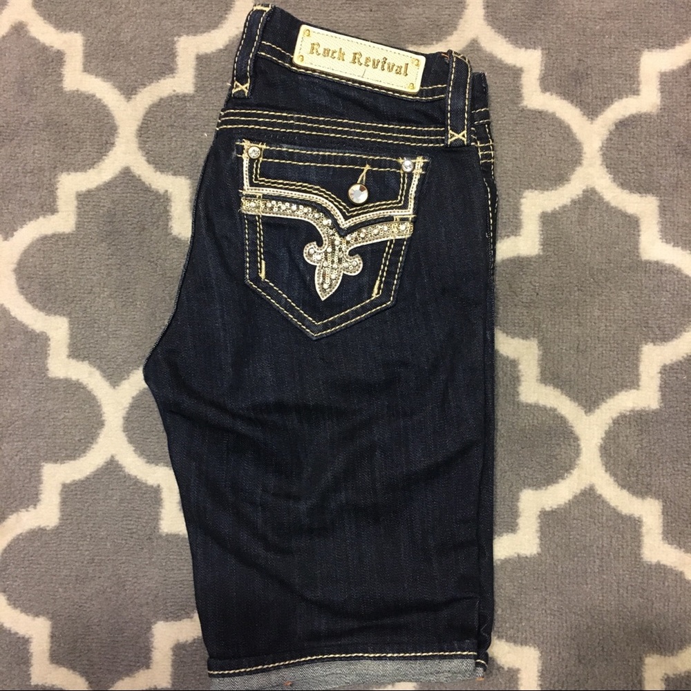 Brand new Rock revival Bermuda shorts