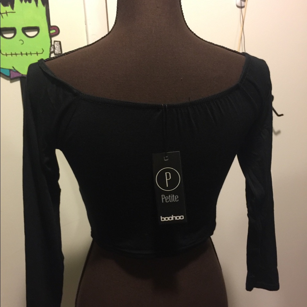 Boohoo Black Crop Top - Picture 7 of 8