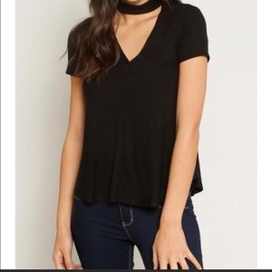Black choker top, new without tags
