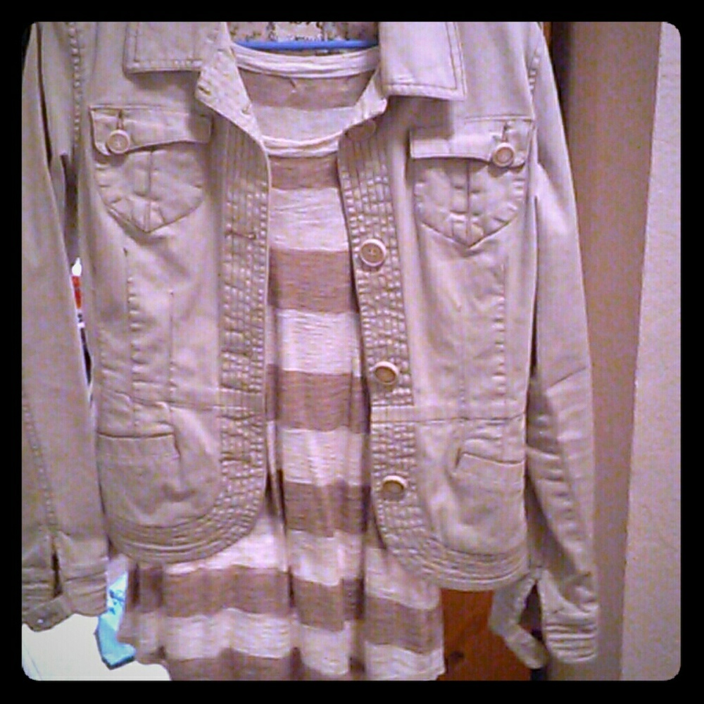 Tan Blazer and matching Shirt