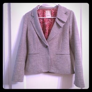 Anthropologie gray felt wool blazer