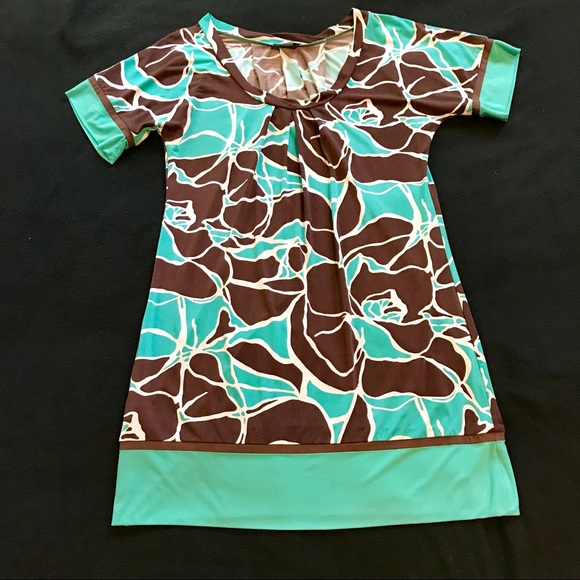 LAST CHANCE Blue and Brown dress from Max and Cleo - Picture 2 of 4