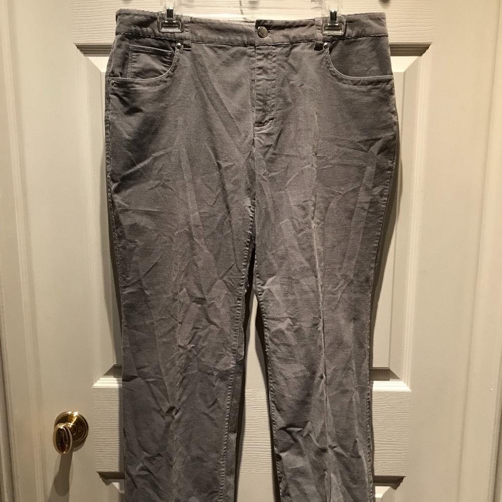 Sigrid Olsen Lt. Grey Corduroy Pants