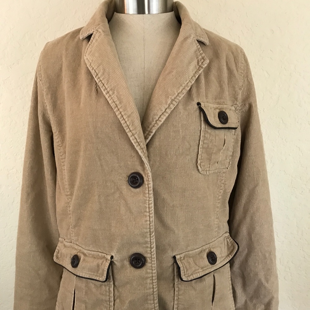 Merona Women's Corduroy beige Button Down Coat