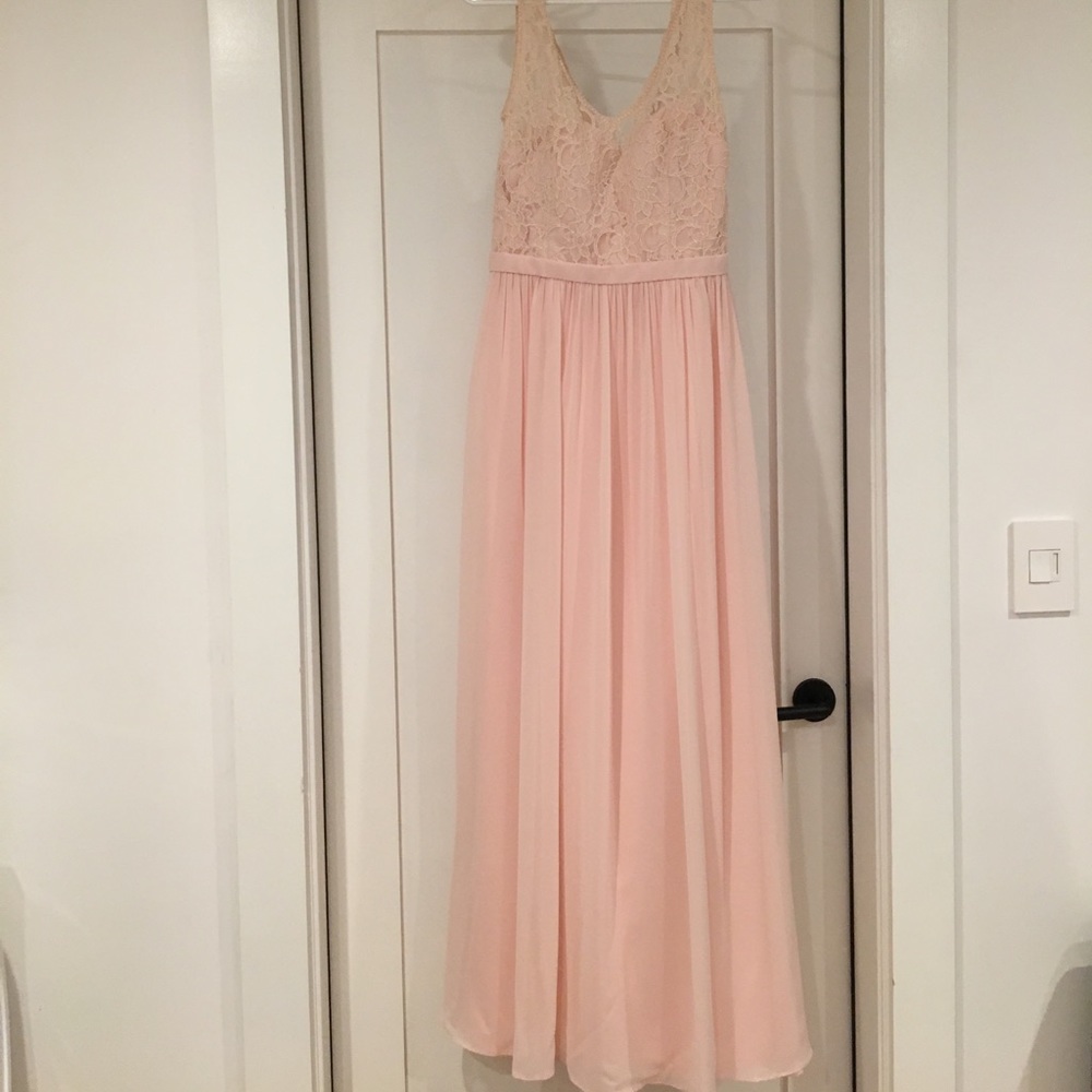 Bill Levkoff Size 8 Pink Floor Length Gown