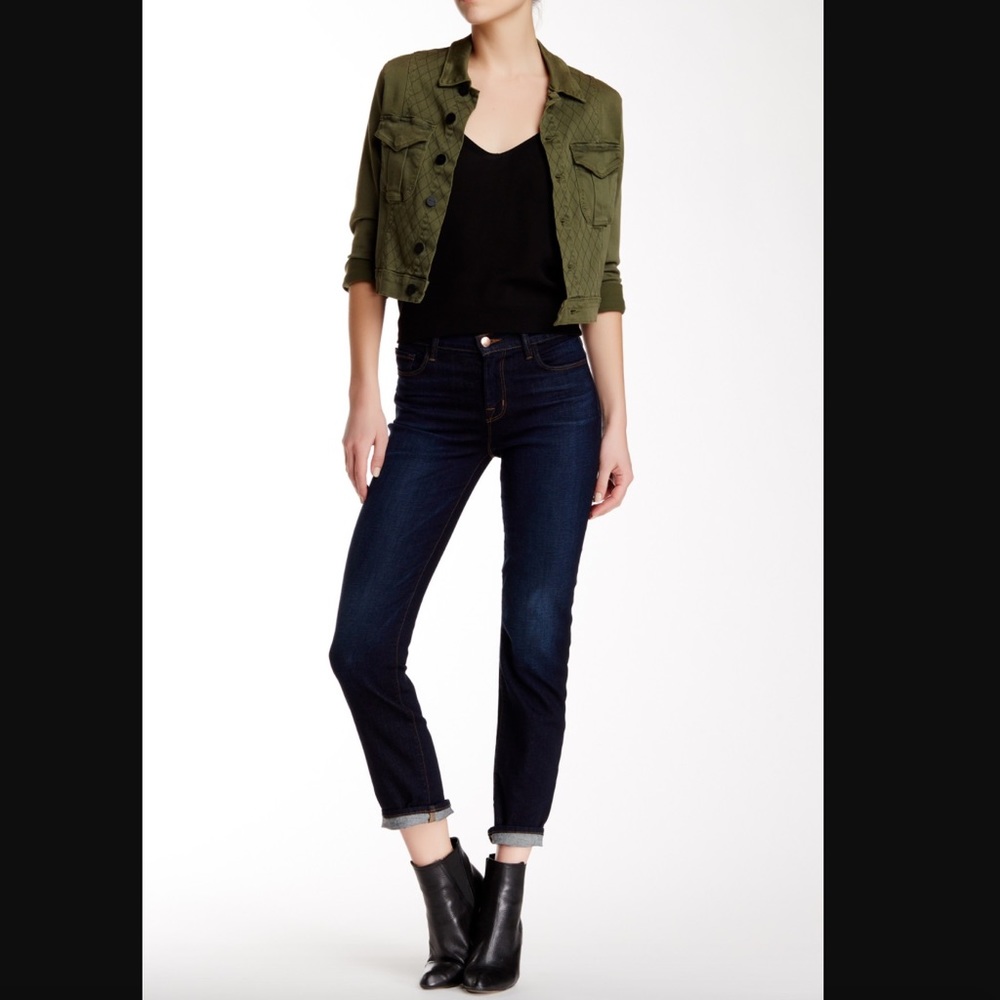 J Brand High Rise Straight Leg Jeans, 25