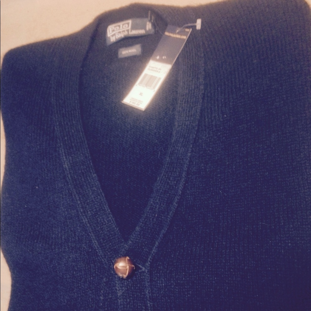 POLO CARDIGAN SWEATER