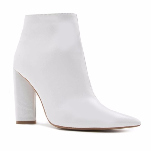 White Patent Leather Ankle Boots- - Picture 5 of 8