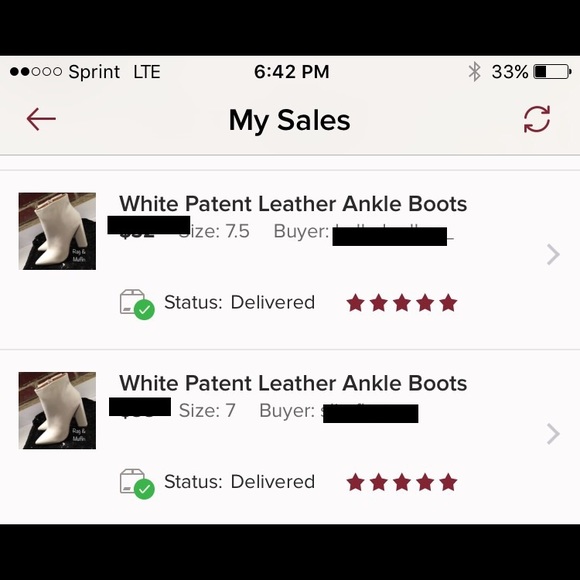 White Patent Leather Ankle Boots- - Picture 8 of 8