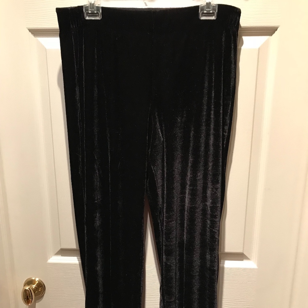 Faux Black Velvet Pants-SOOOO COMFORTABLE