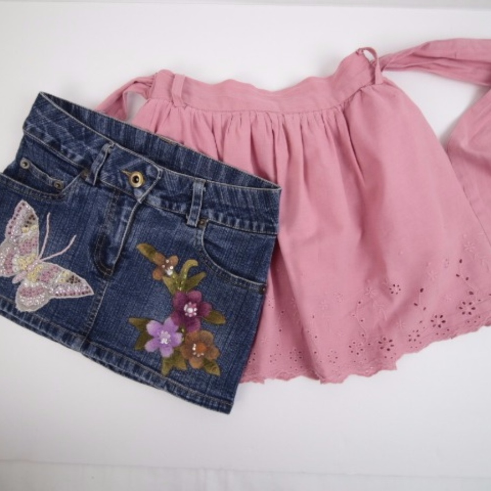 Little Girls Size 6 Skirts Denim & Pink