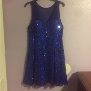 Blue Sequin Dress