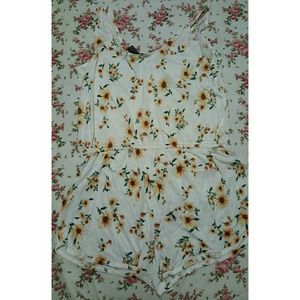 F21 Sunflower Romper NWT