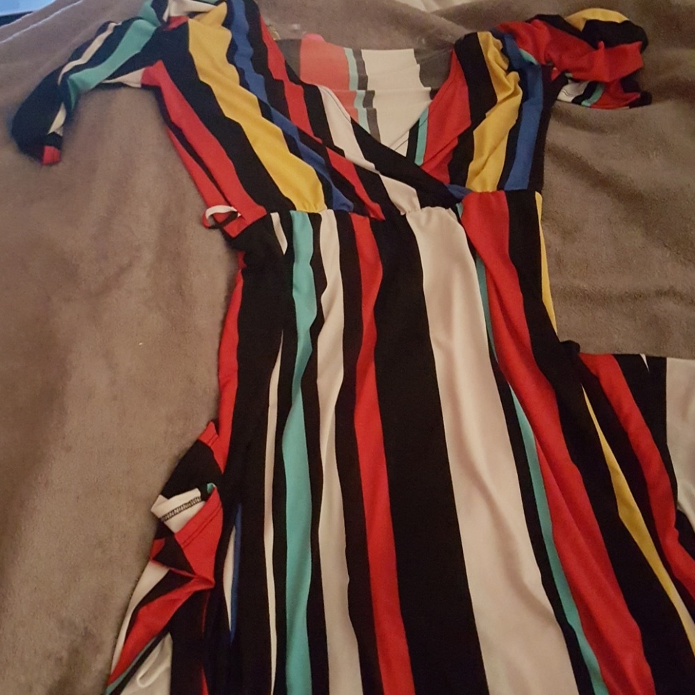 Colorblock plus size maxi dress