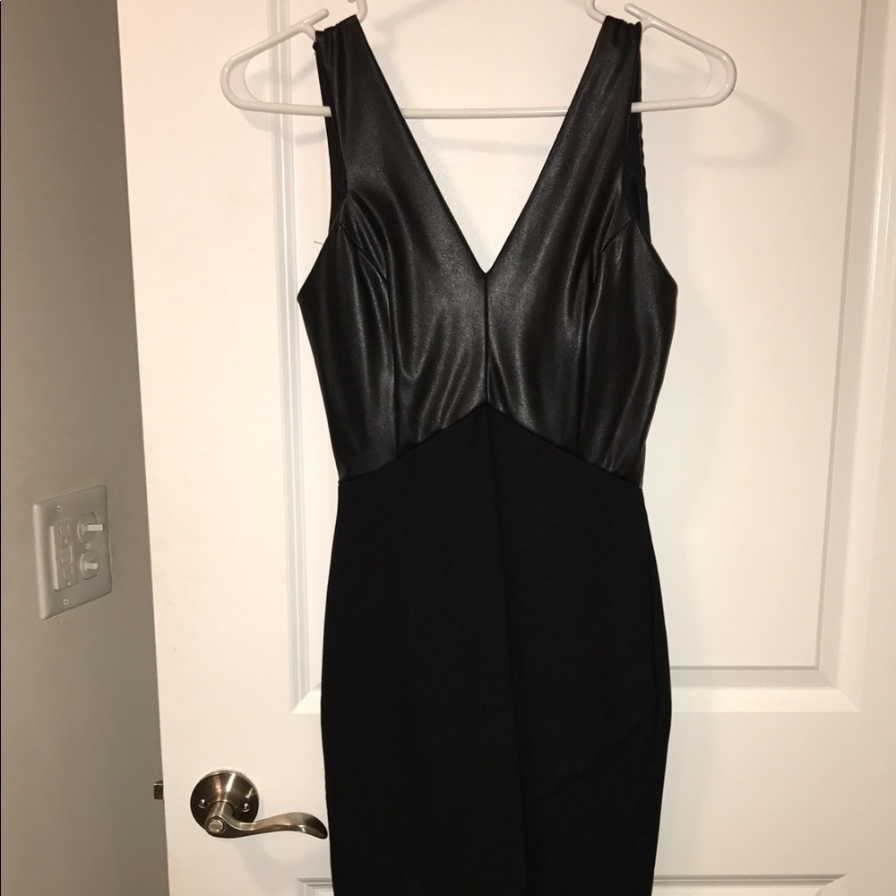 Leather Black Dress
