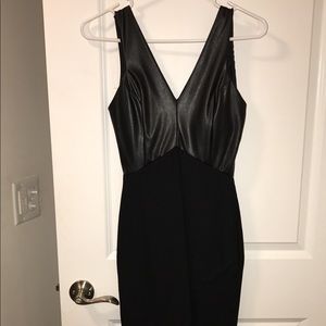 Leather Black Dress