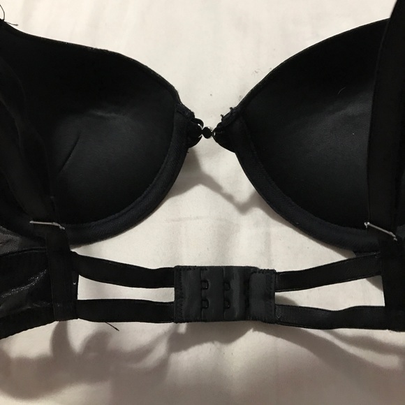 Black Padded Bra with Rhinestones - Picture 4 of 4