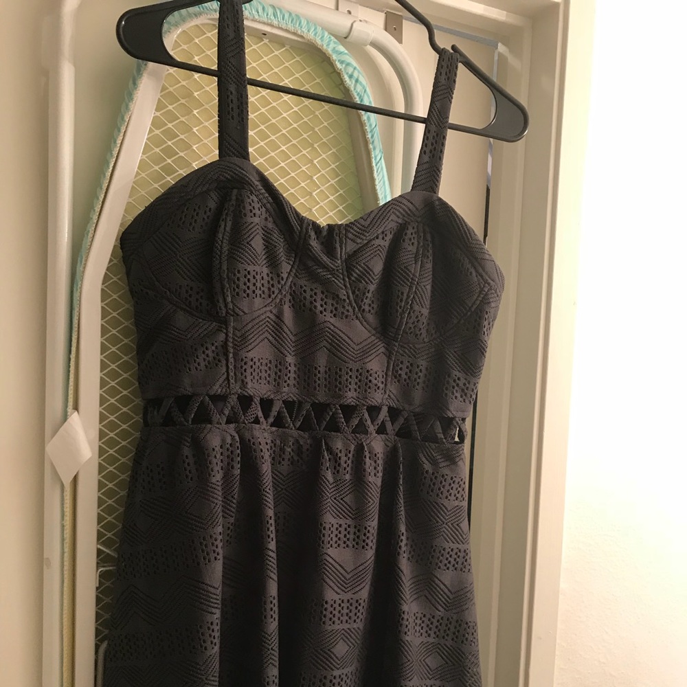 Gray short summer dress