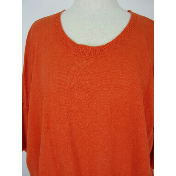 J Crew Linen Knit Drop Shoulder Dolman Sleeve Top - Picture 2 of 7