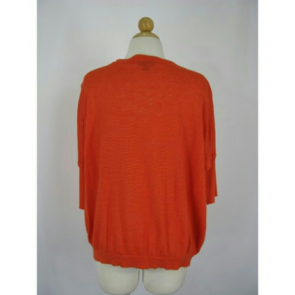 J Crew Linen Knit Drop Shoulder Dolman Sleeve Top - Picture 5 of 7
