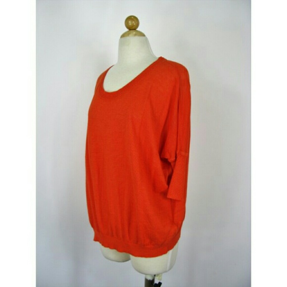 J Crew Linen Knit Drop Shoulder Dolman Sleeve Top - Picture 6 of 7