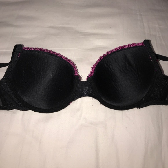 Pink and Black Sequins Bra - Picture 3 of 4