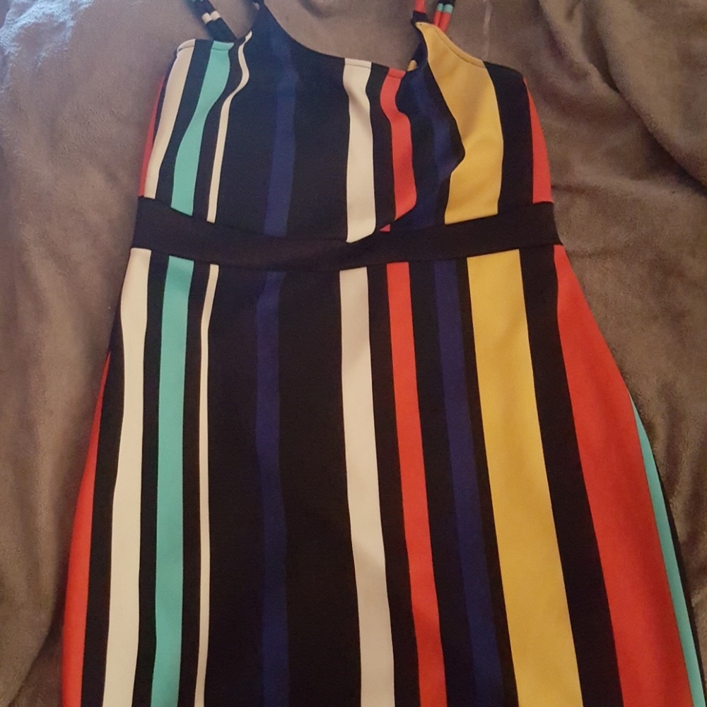 Colorblock Midi Plus Size Dress