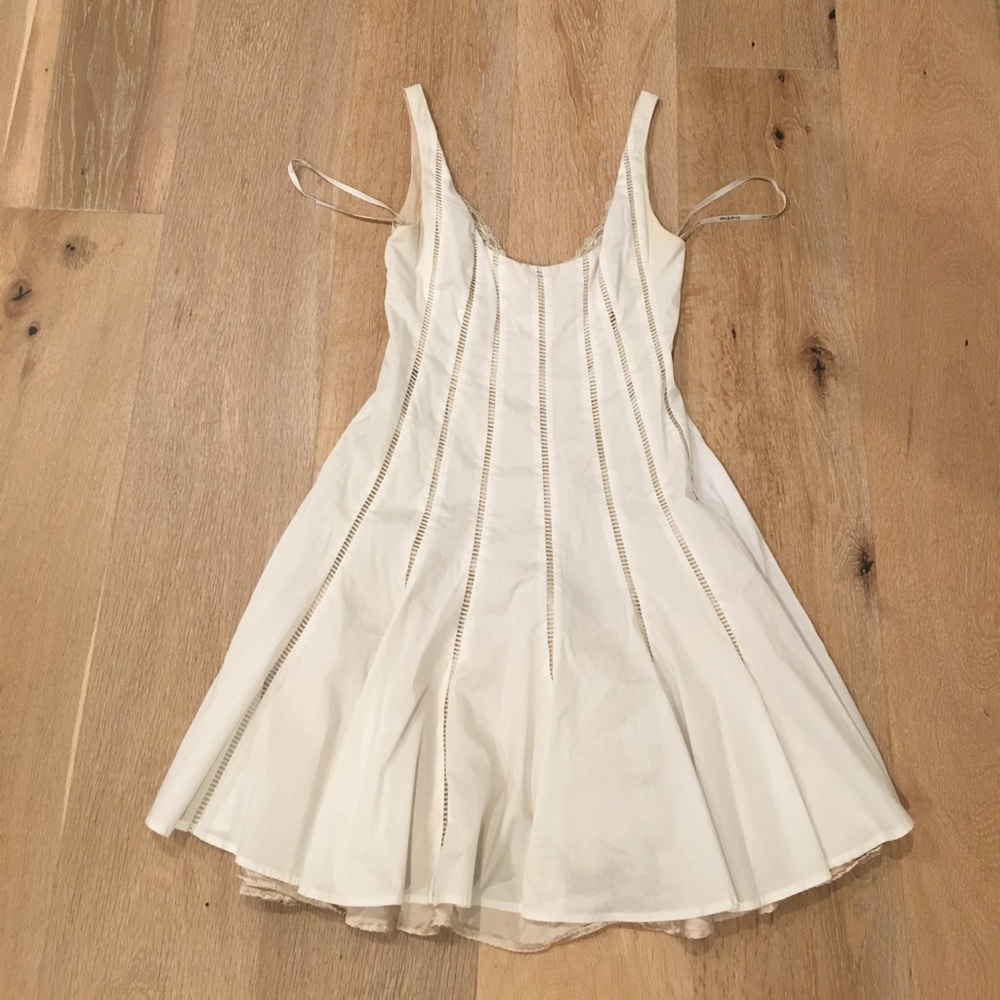 Bebe White Fit & Flare Short Dress