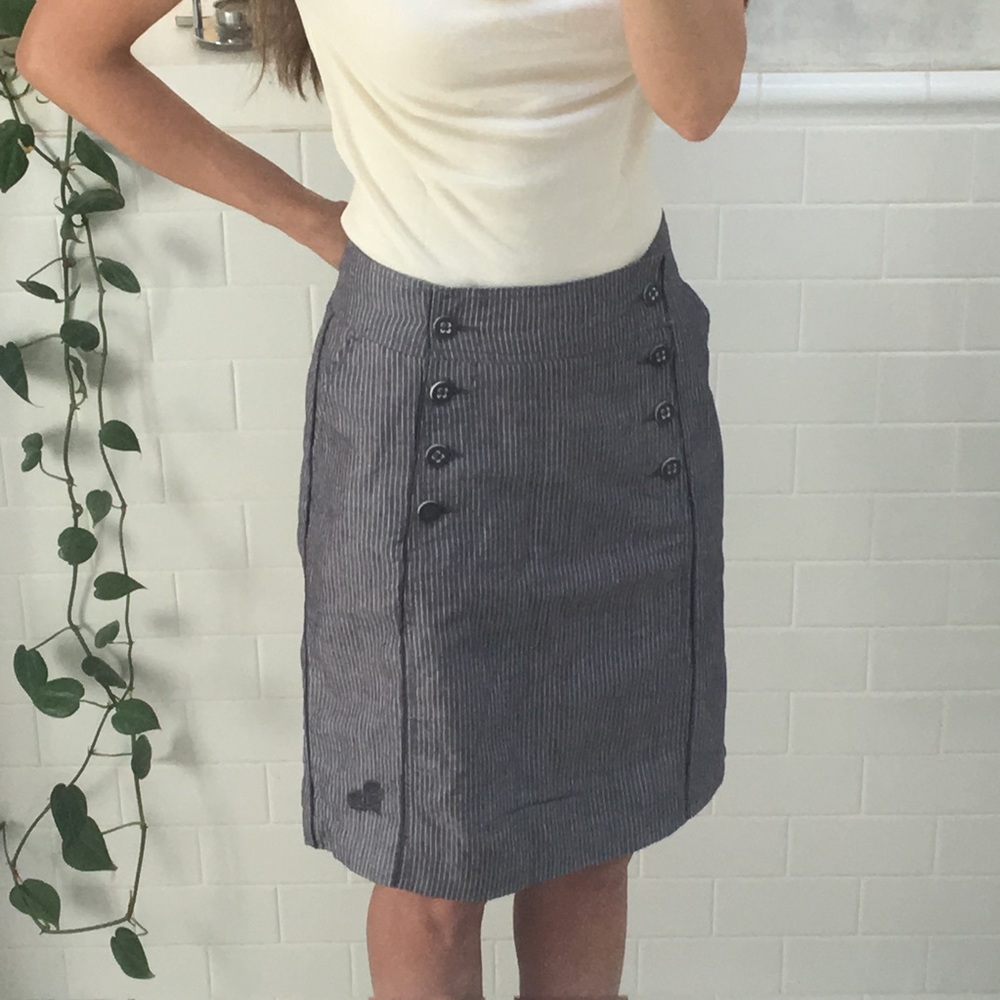 2 for $12 Anna Scott Double Button Pinstripe Skirt