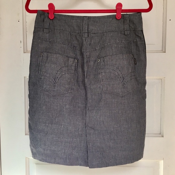 2 for $12 Anna Scott Double Button Pinstripe Skirt - Picture 3 of 6