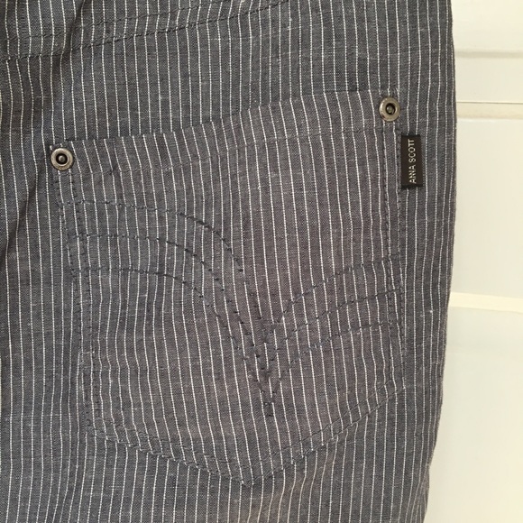 2 for $12 Anna Scott Double Button Pinstripe Skirt - Picture 5 of 6