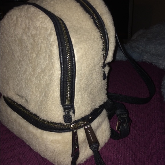 Michael Kors Rhea Small Shearling/Leather Backpack