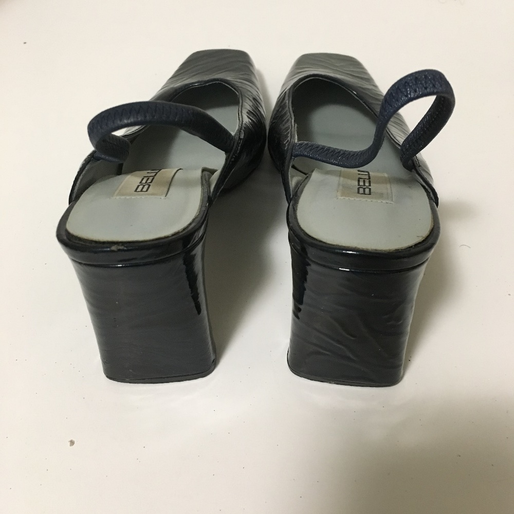BELLINI SLINGBACK PUMPS HEELS GENUINE LEATHER - Picture 4 of 5
