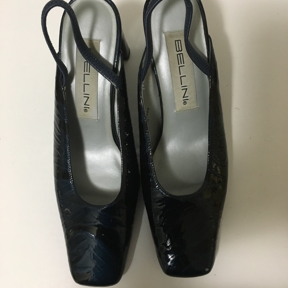 BELLINI SLINGBACK PUMPS HEELS GENUINE LEATHER - Picture 3 of 5