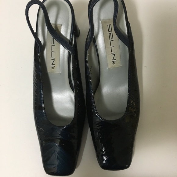 BELLINI SLINGBACK PUMPS HEELS GENUINE LEATHER - Picture 3 of 5