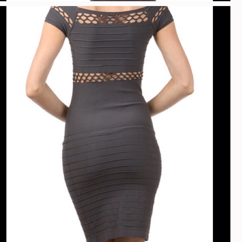 Gray Seamless Cap Sleeve Dress - Picture 4 of 4