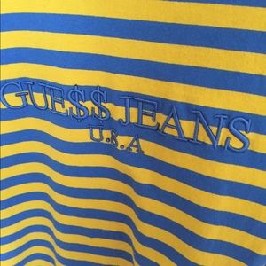 Guess x A$AP striped tee t-shirt blue/yellow