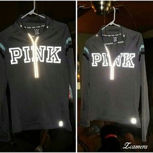 Pink pullover half zip