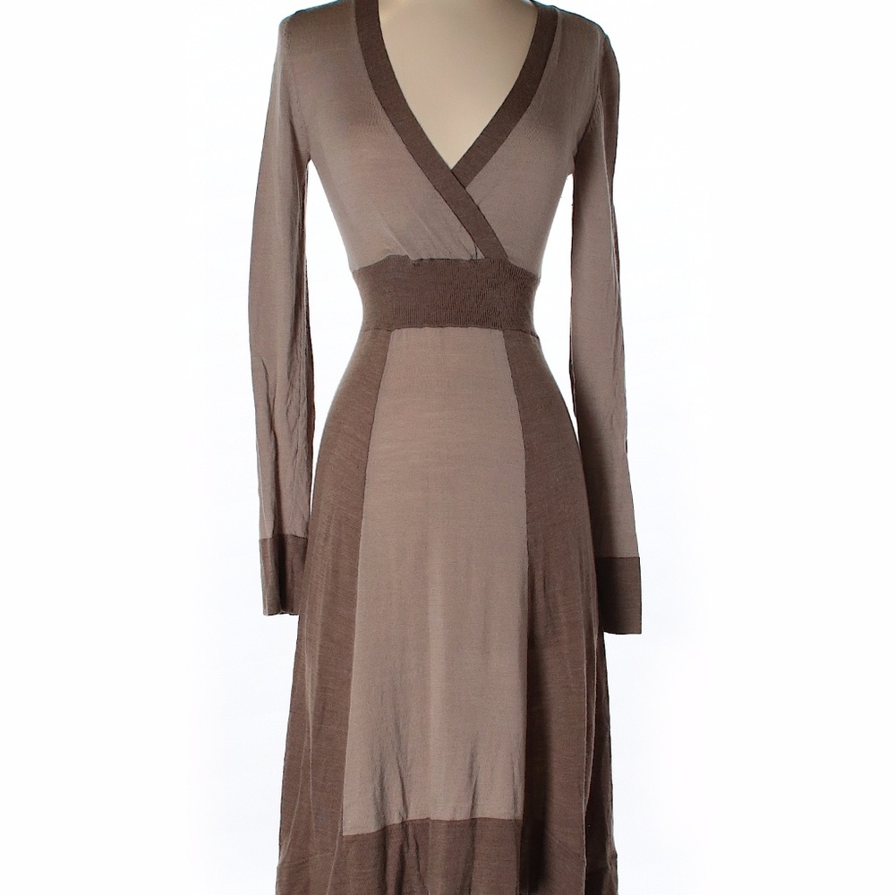 BCBGMAXAZRIA Casual High-Low Wool Dress
