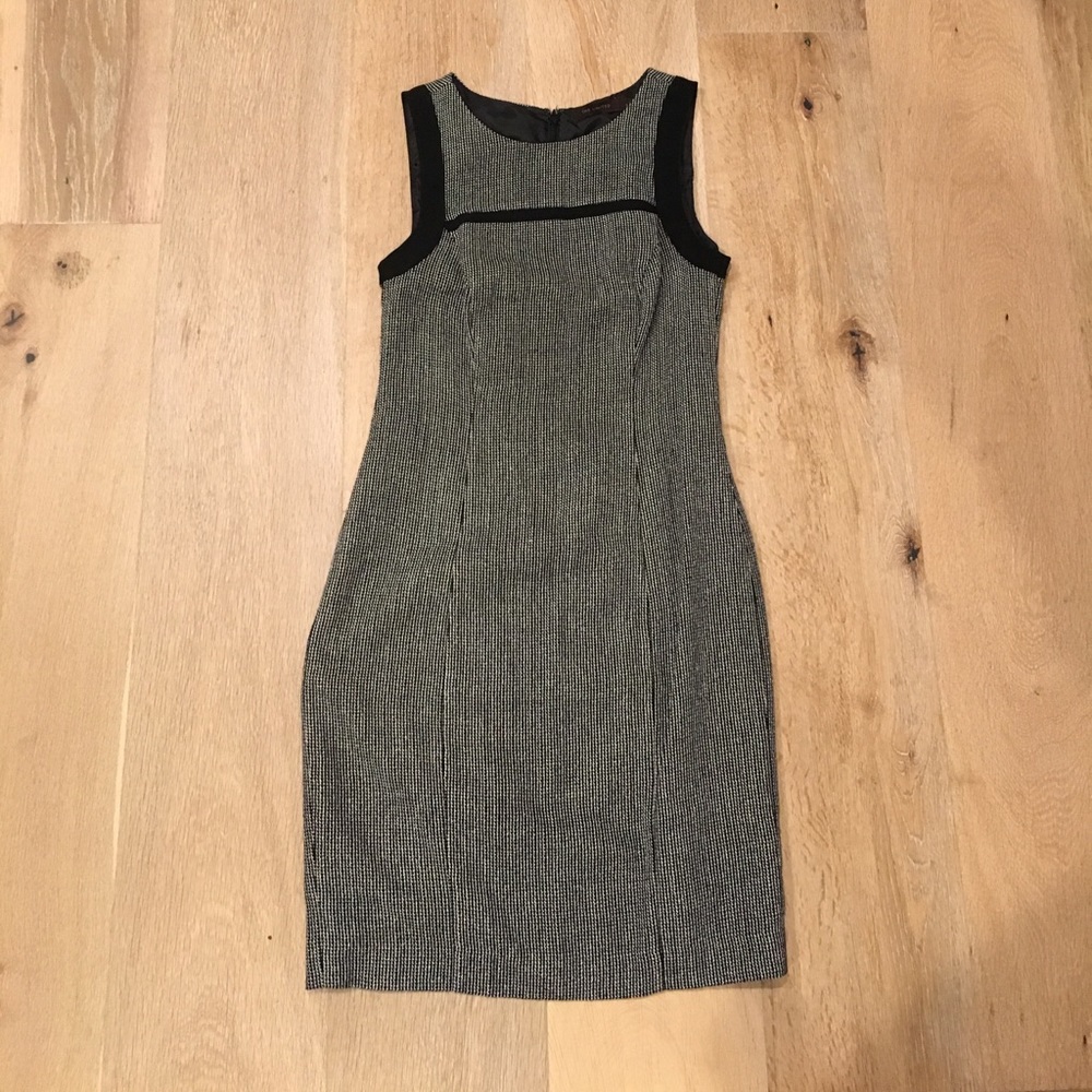 Limited Size 0 Black Tweed Business Dress